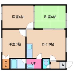 岩見沢駅 バス10分  ガーデンテラス前下車：停歩5分 2階の物件間取画像